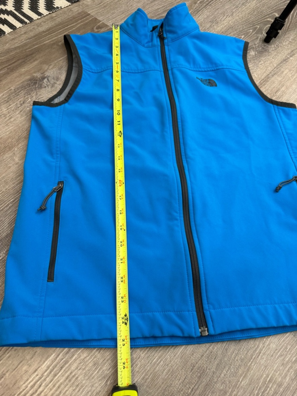 The North Face Athens Blue Troglo Vest Soft Shelled Lined Full Zip Medium - Picture 4 of 8